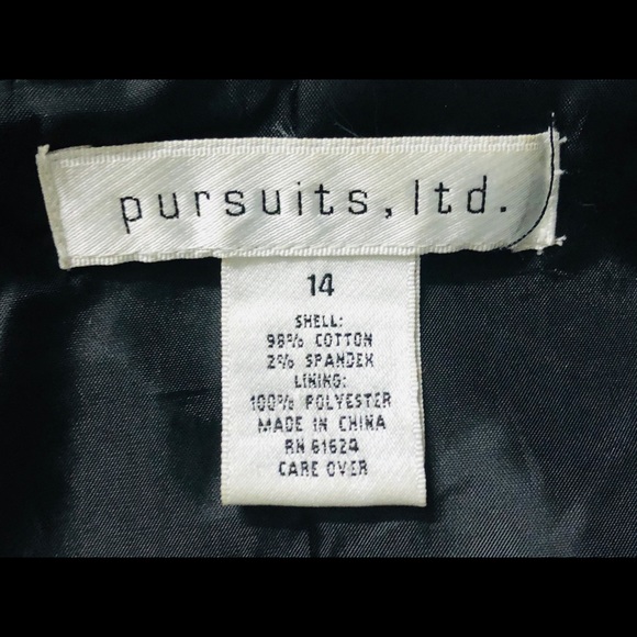 Pursuits LTD Velvet Jacket Sz 14 🦋Buttons Down - Picture 14 of 15